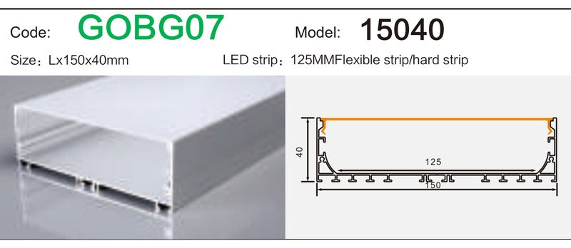 Alluminu 15040 LED Aluminum Profile 150x40mm