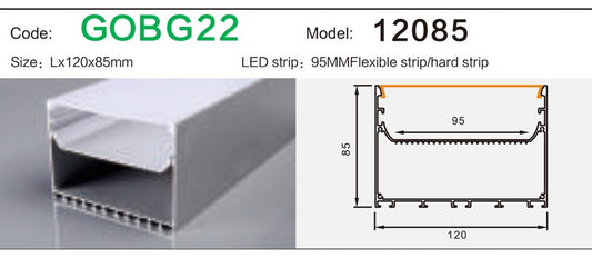 Alluminu 12085 LED Aluminum Profile 120x85mm