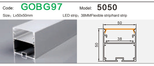 Alluminu 5050 LED Aluminum Profile 50x50mm