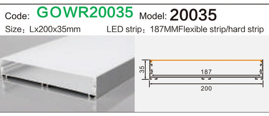 Alluminu 20035 LED Aluminum Profile 200x35mm