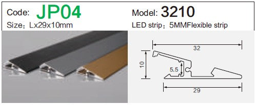 Alluminu 3210 LED Aluminum Profile 29x10mm