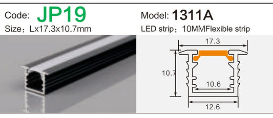 Alluminu 1311A LED Aluminum Profile 17.3x10.7mm