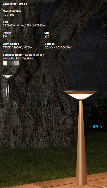 ViO Cone RCV160C Lawn Lamp IP65