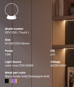 ViO Oriens RZV125O Touch Ceiling Light