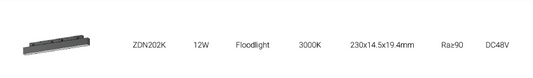 SAT Oneline ZDN202K 11mm Magnetic Track Floodlight Bar
